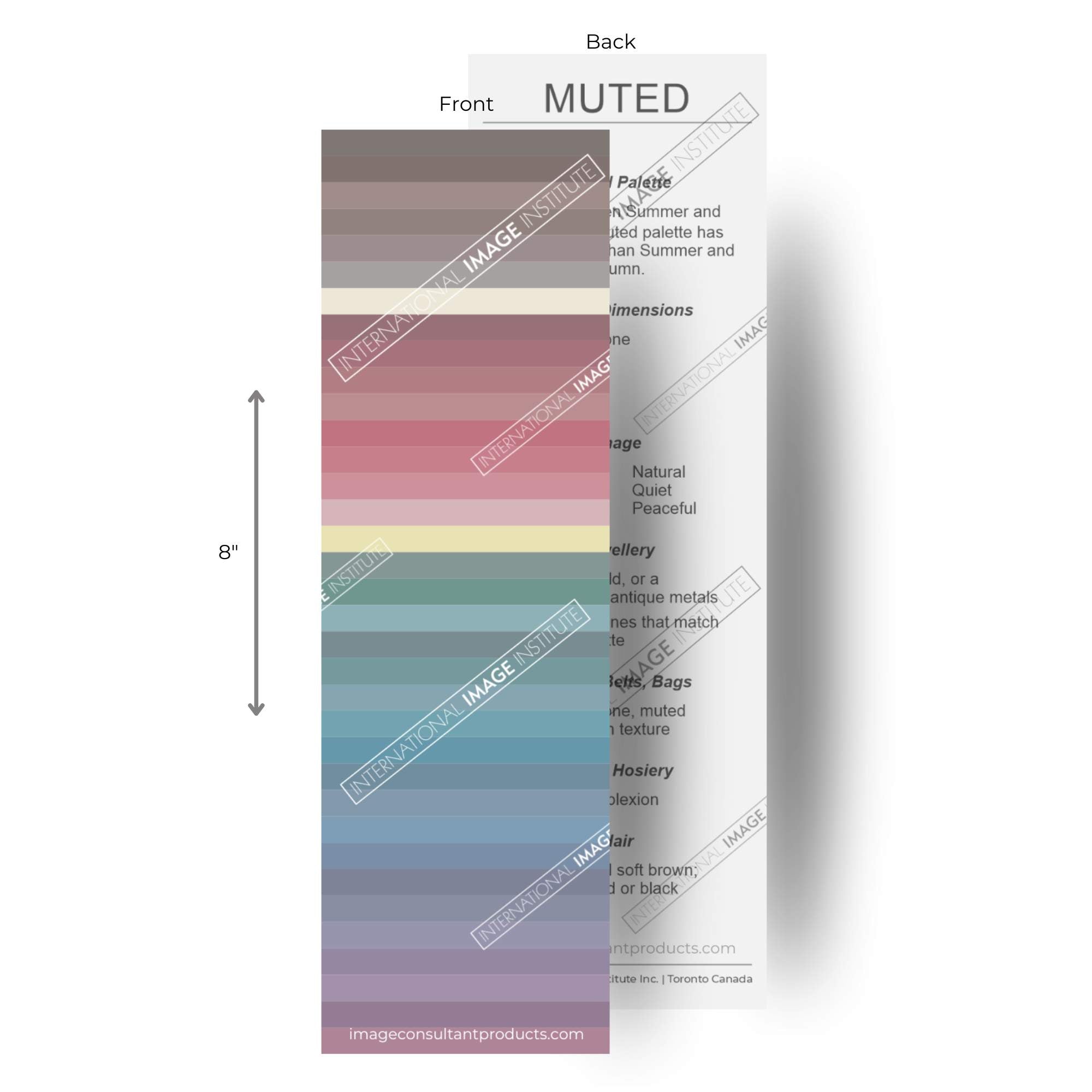 color analysis muted palette product strip