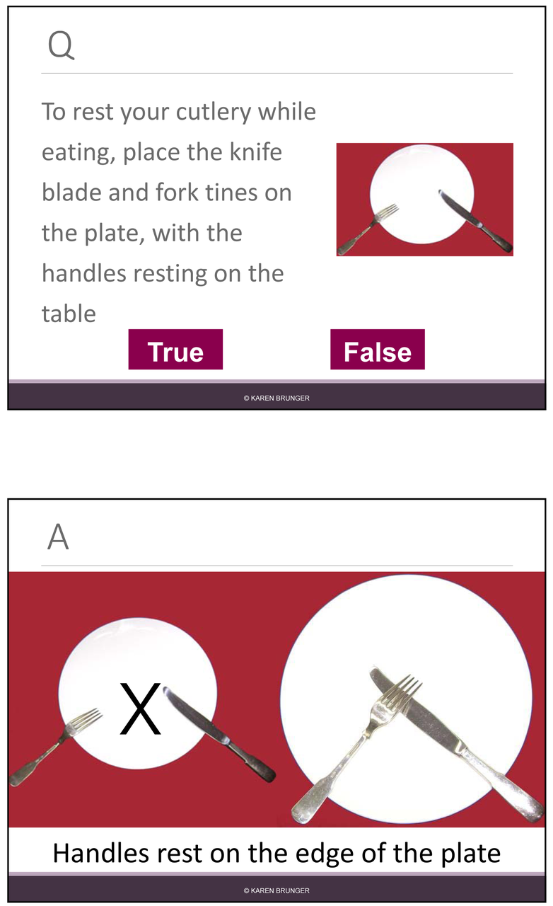 Test your Dining Etiquette PowerPoint Presentation