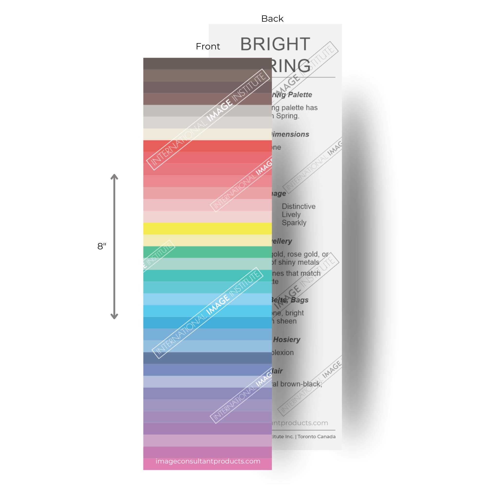 color analysis bright spring pallet product strip