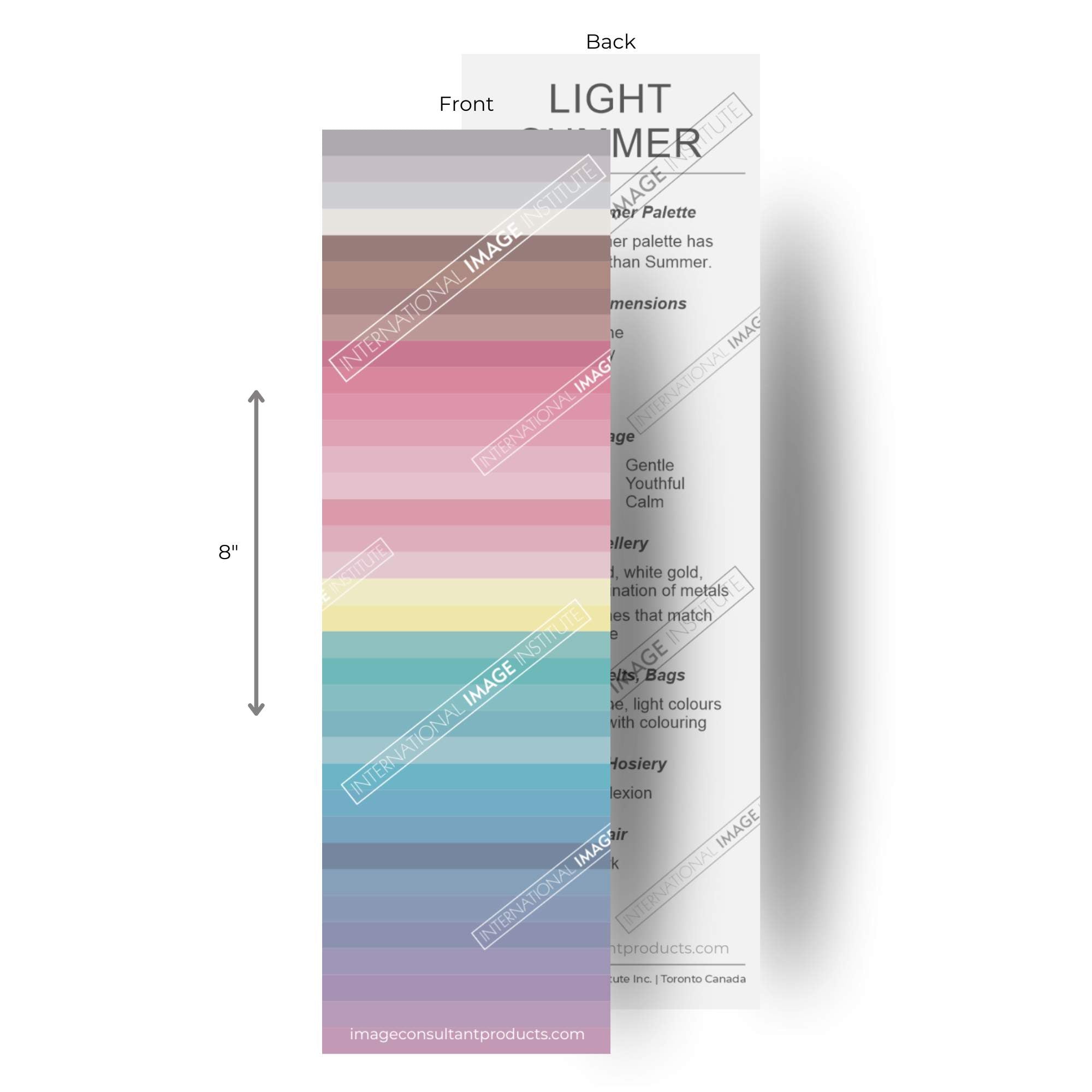 color analysis light summer palette product strip