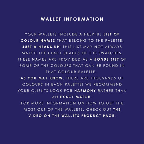 Colour Swatch Wallets – International Image Institute
