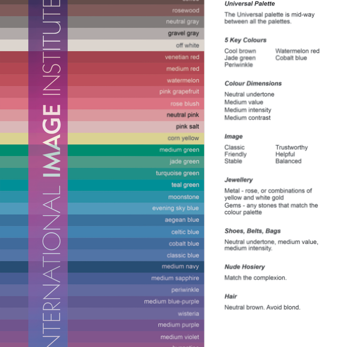 Digital Colour Analysis Palette License - Universal – International ...